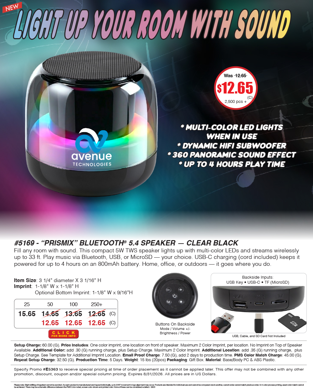 5169 - Prismix - Wireless Bluetooth Speaker