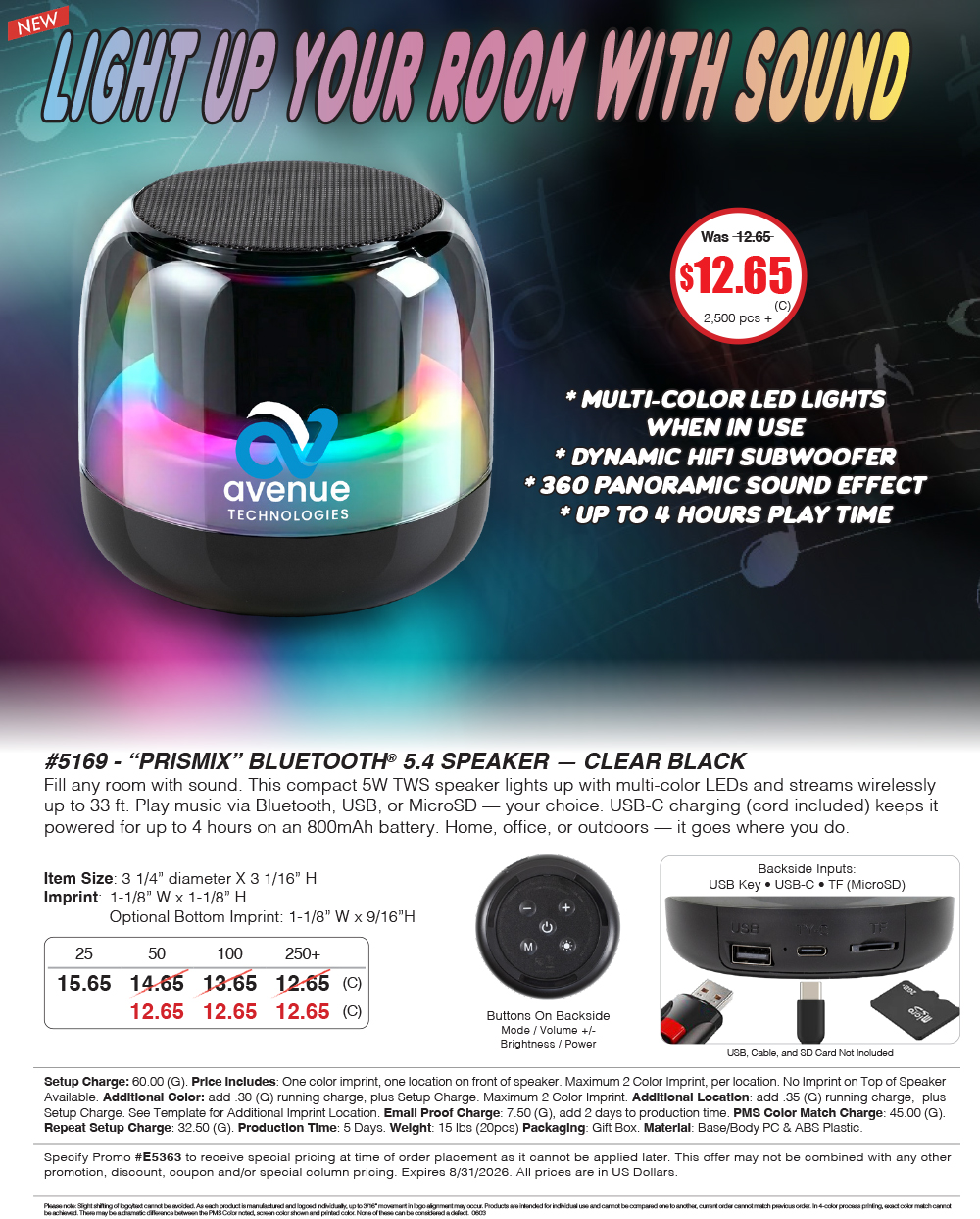 5169 - Prismix - Wireless Bluetooth Speaker