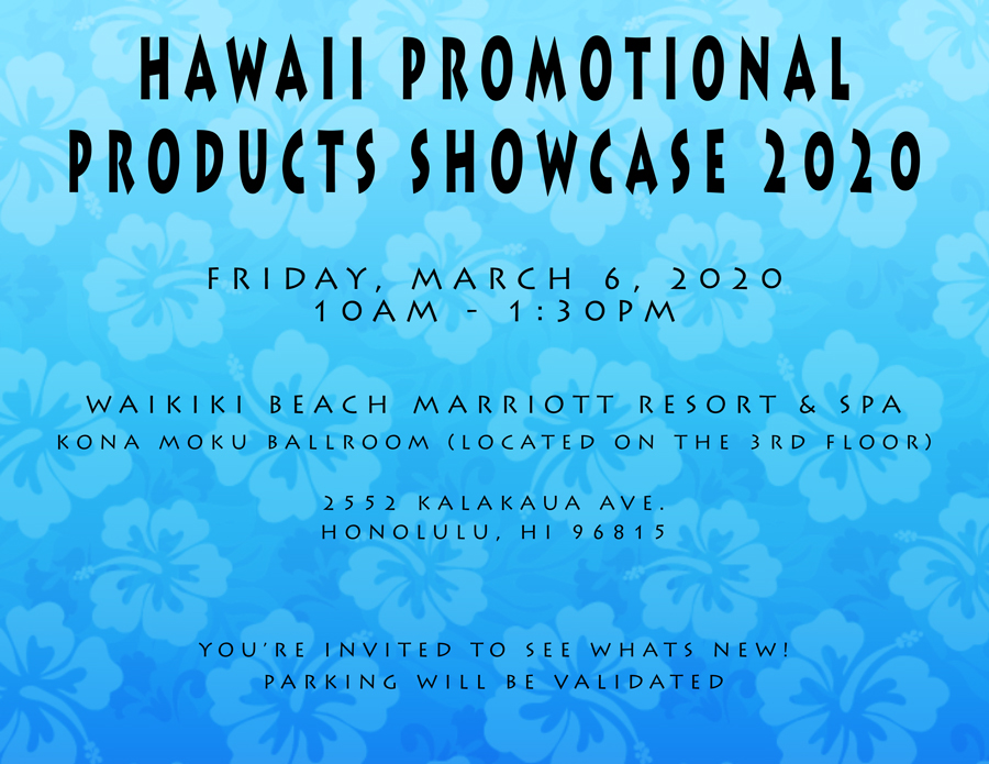Hawaii Promotional Product Showcase 2020
