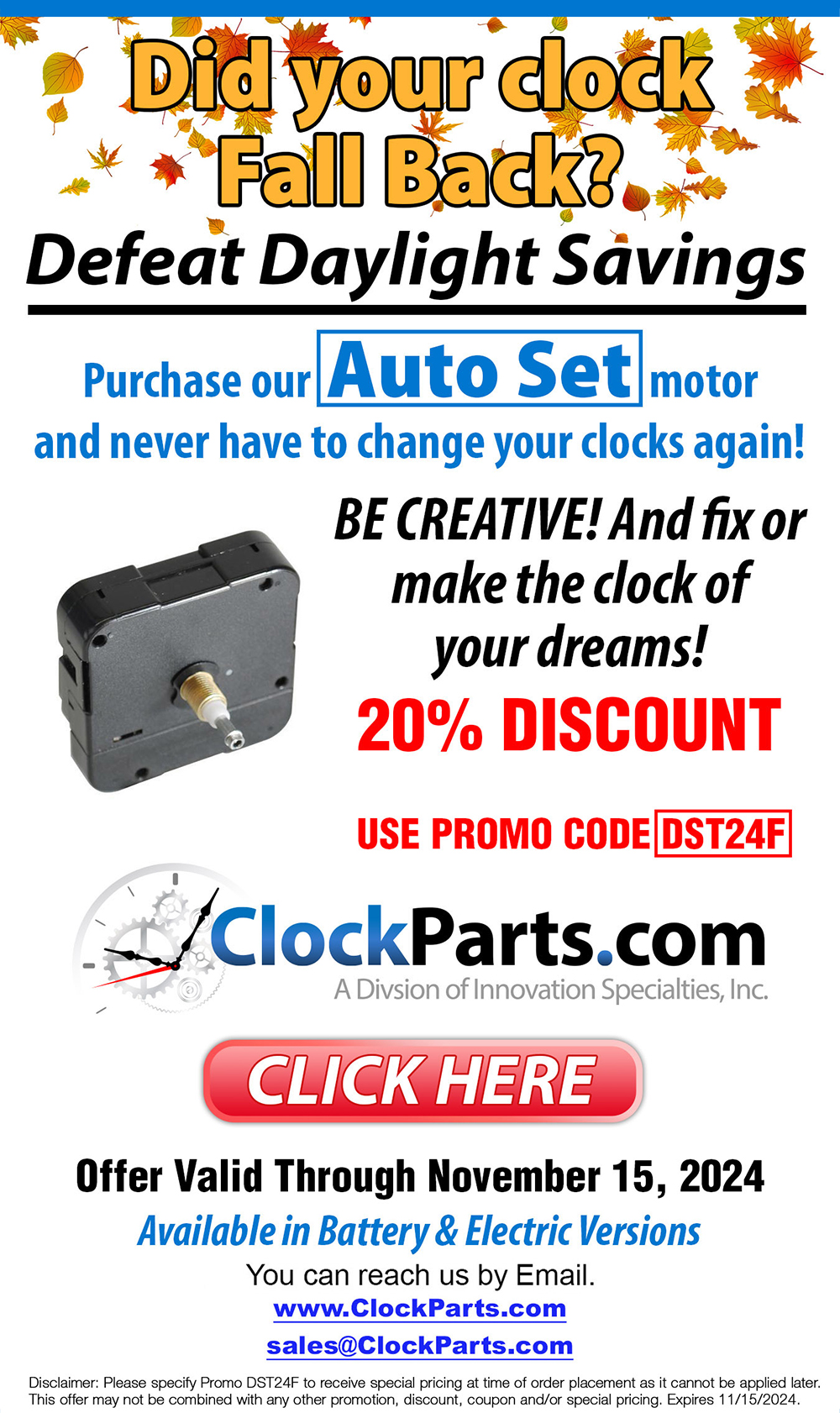 Clock Parts Daylight Savings Time Deals