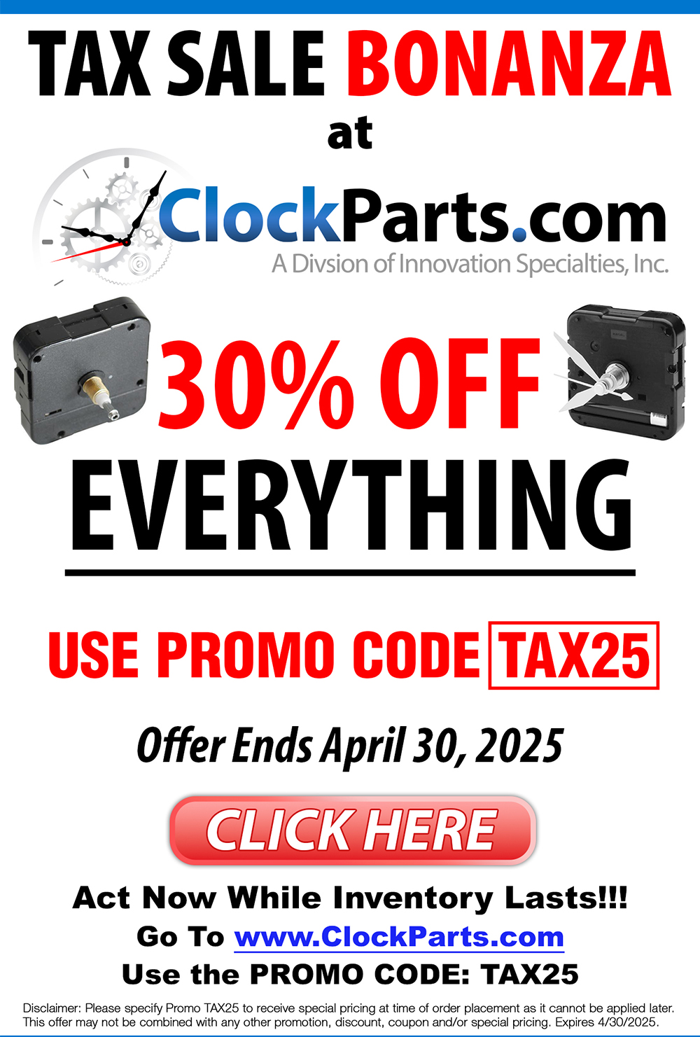 Sale Bonanza - 30% Off Everything