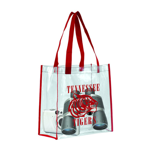 12” W x 12” H x 6” Clear Vinyl Stadium Compliant Tote Bag with