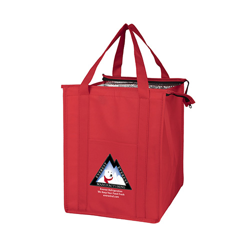 Promotional Super Cooler Large Insulated Cooler Zipper Tote Bag