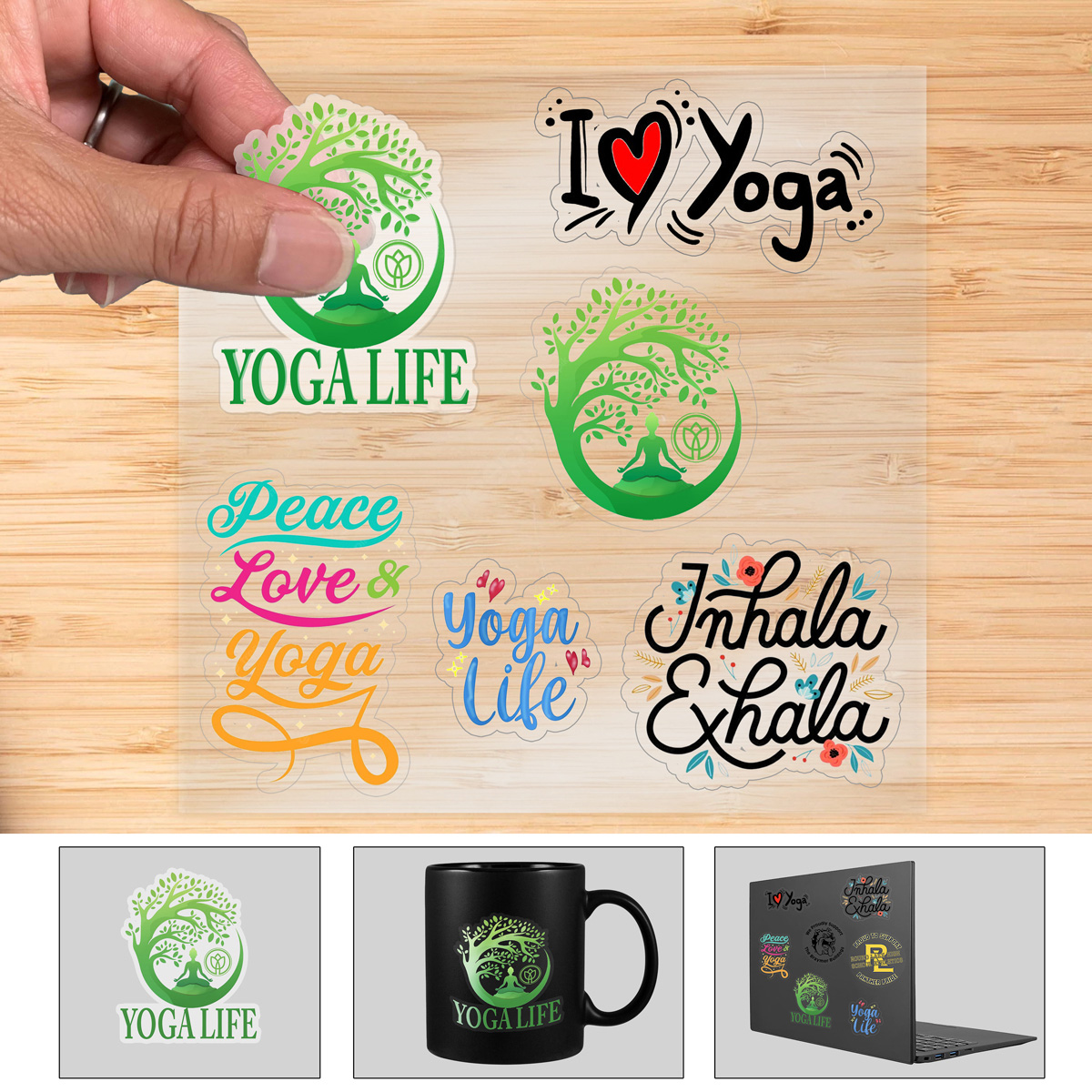 “CUSTOMCUT™” Clear Decal 4” x 6” Full Color Custom Shape Removable