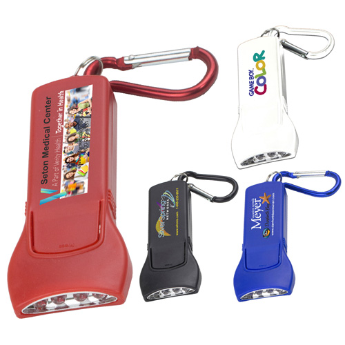 "BEAMER" 4 LED Keyholder Keylite with Carabiner Clip (Photoimage Full Color)