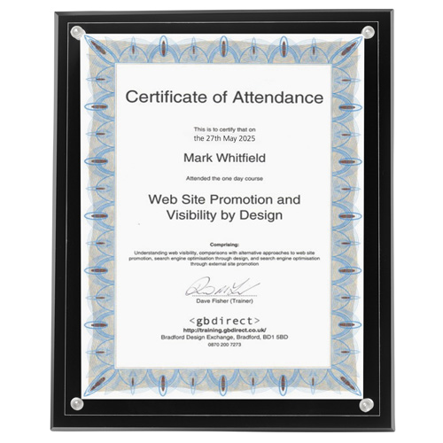 Large Certificate Holder - Clear on Black - 8" x 10" Insert