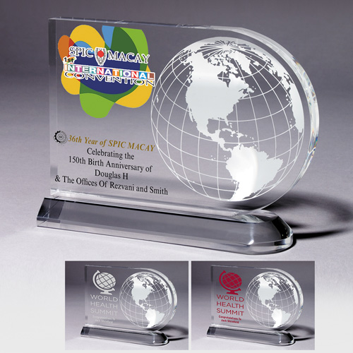 2062S (Screen Print), 2062L (Laser), 2062P (4Color Process) - Medium Globe Award