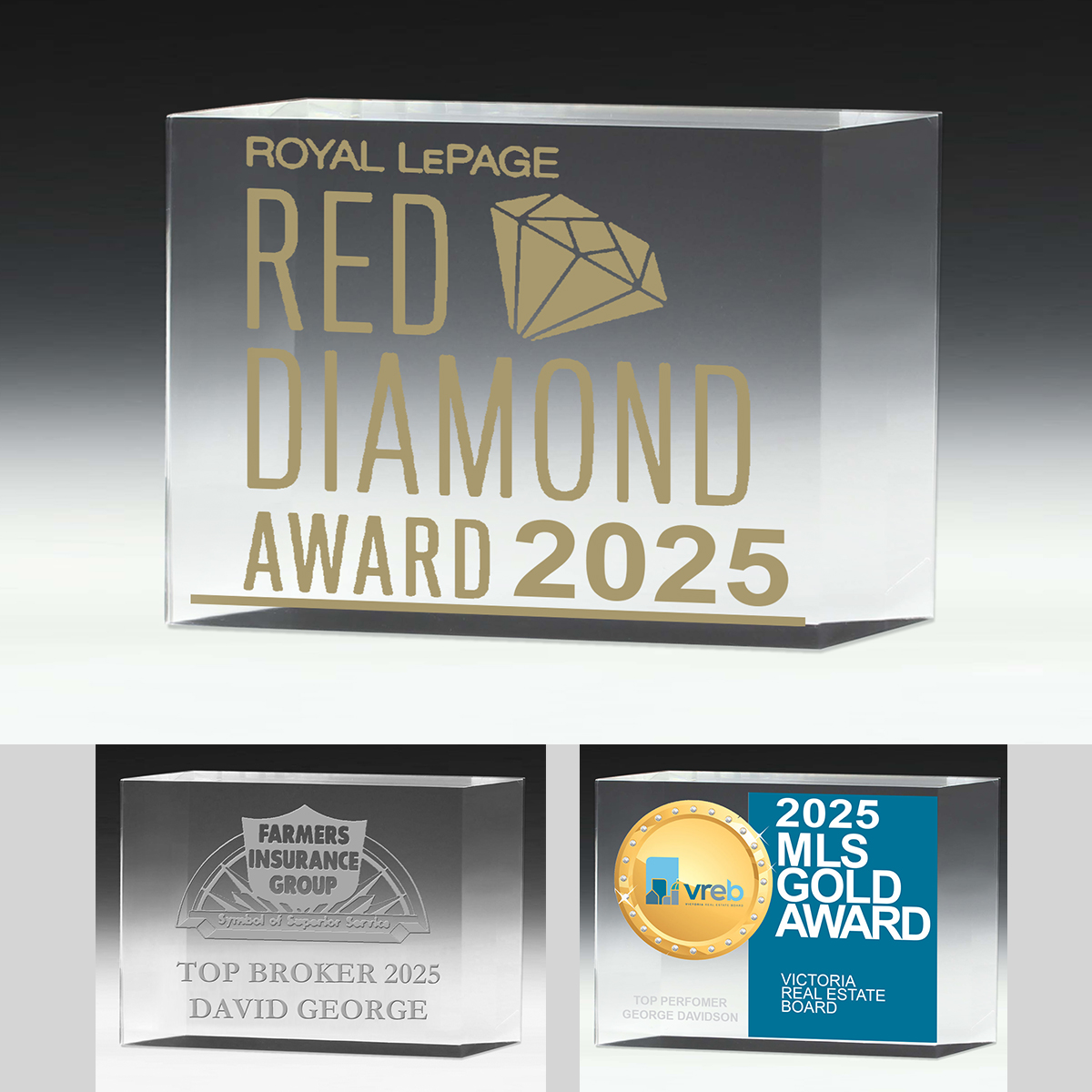 2307-2S (Screen Print), 2307-2L (Laser), 2307-2P (4Color Process) - 4” Thick Freestanding Acrylic Awards - 4"