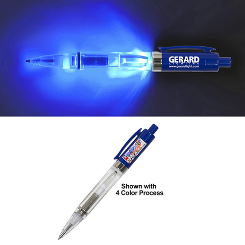 "VICENTE" Light Up Pen with BLUE Color LED Light