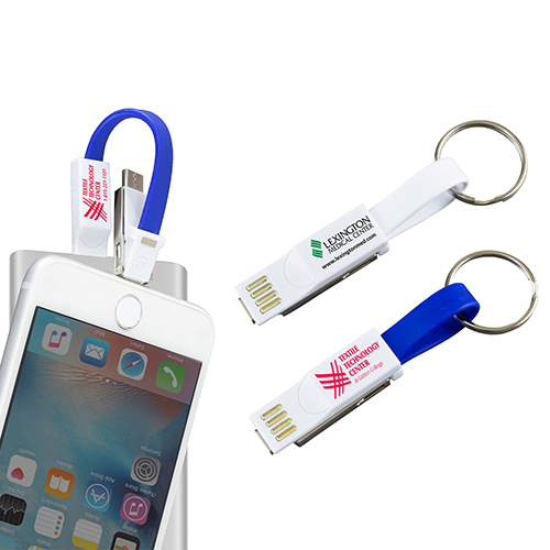 "WINSLOW" Keychain 3-in-1 Cell Phone Charging Cable with Type C Adapter