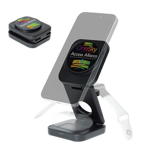 “AMPSTATION” 3-in-1 15W Wireless Charging Station