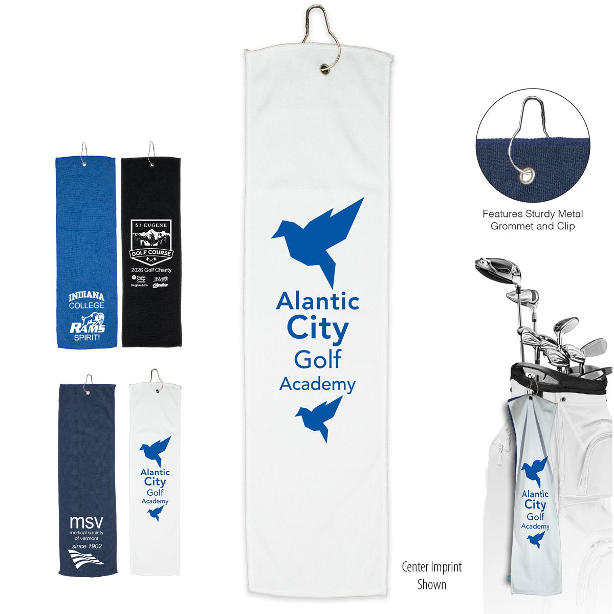 &ldquo;SLIMMER&rdquo; Recycled Golf Towel - 6&rdquo; X 22&rdquo;