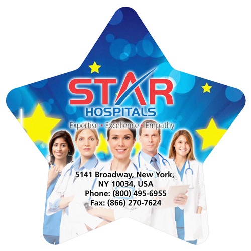 6-1/2" x 6-1/2" - Washoe Star Full Color Standard Stock Shape Microfiber Cleaning Cloths in Polybag
