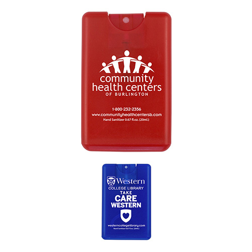 “SanCard” 20 ml. Antibacterial Hand Sanitizer Spray in Credit Card Shape Bottle(Spot Color Print)