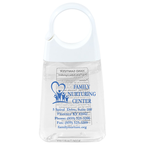 “Couture” 1.35 oz Hand Sanitizer Antibacterial Gel in Clip Cap Bottle (Spot Color Print)