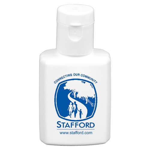 “SunFun” .5 oz Broad Spectrum SPF 30 Sunscreen Lotion In Solid White Flip-Top Squeeze Bottle (Spot Color)