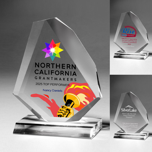 7543CS (Screen Print), 7543CL (Laser), 7543CP (4Color Process) - Beveled Diamond Award