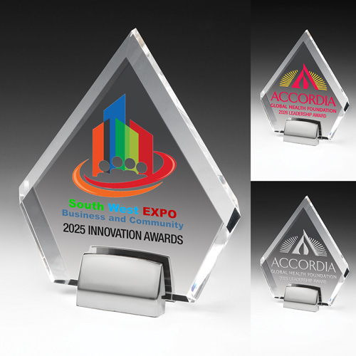 7560S (Screen Print), 7560L (Laser), 7560P (4Color Process) - Diamond Award w/Chrome Base