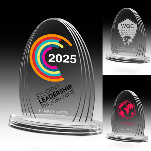 7572-2S (Screen Print), 7572-2L (Laser), 7572-2P (4Color Process) - Oval Legend Award - 6 1/4"