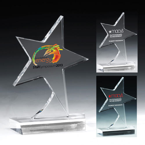 7585S (Screen Print), 7585L (Laser), 7585P (4Color Process) - Standing Star Award