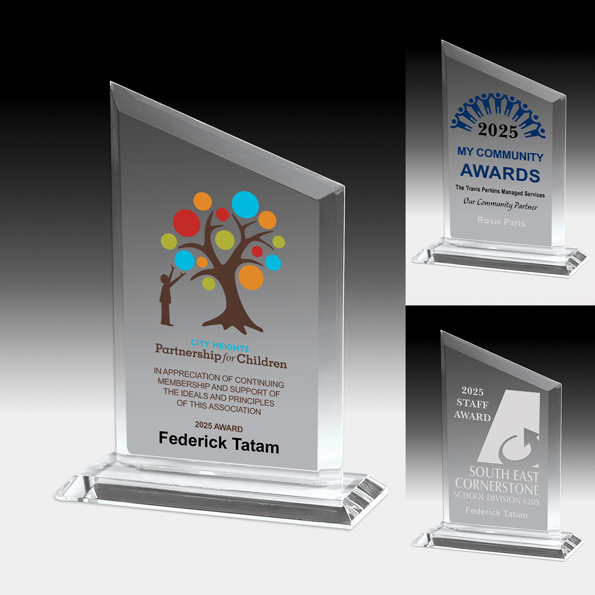 7603-2S (Screen Print), 7603-2L (Laser), 7603-2P (4Color Process) - Slim Line Acrylic Billboard Award