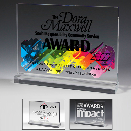 7614-1S (Screen Print), 7614-1L (Laser), 7614-1P (4Color Process) - Mini Billboard Acrylic Award