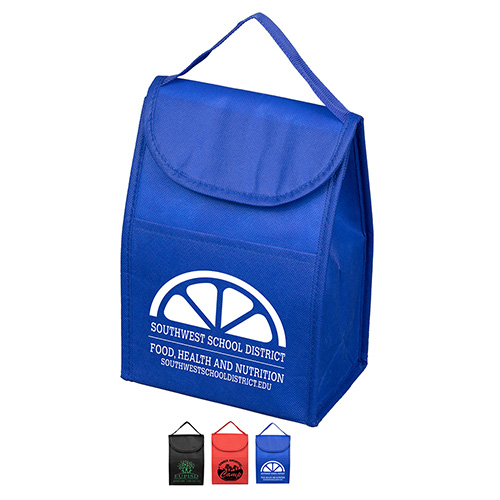 "ARCTIC CHILL" Tall Insulated Cooler Lunch Tote with Hook & Loop Closure