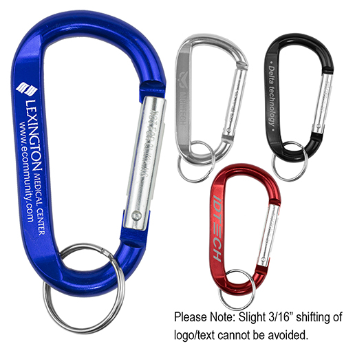 "CARA L" Large Size Carabiner Keyholder with Split Ring Attachment