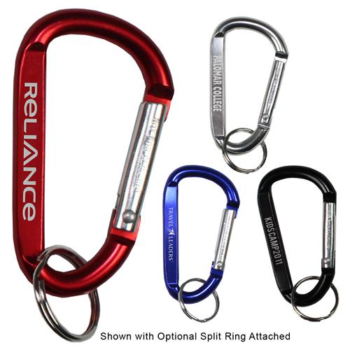 "CARA M" Medium Size Carabiner Keyholder with Split Ring Attachment