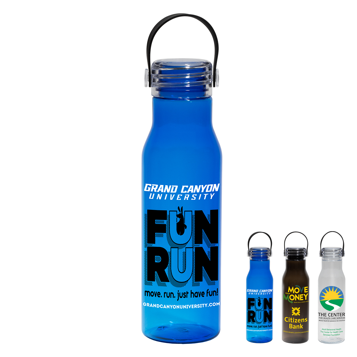 &ldquo;CityLine&rdquo; 20 Oz. Recycled Bottle with Silicone Carry Strap