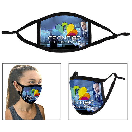 "AUBURN" Full Color Sublimation 3-Ply Adjustable Face Mask with Flexible Nose Bridge Wire