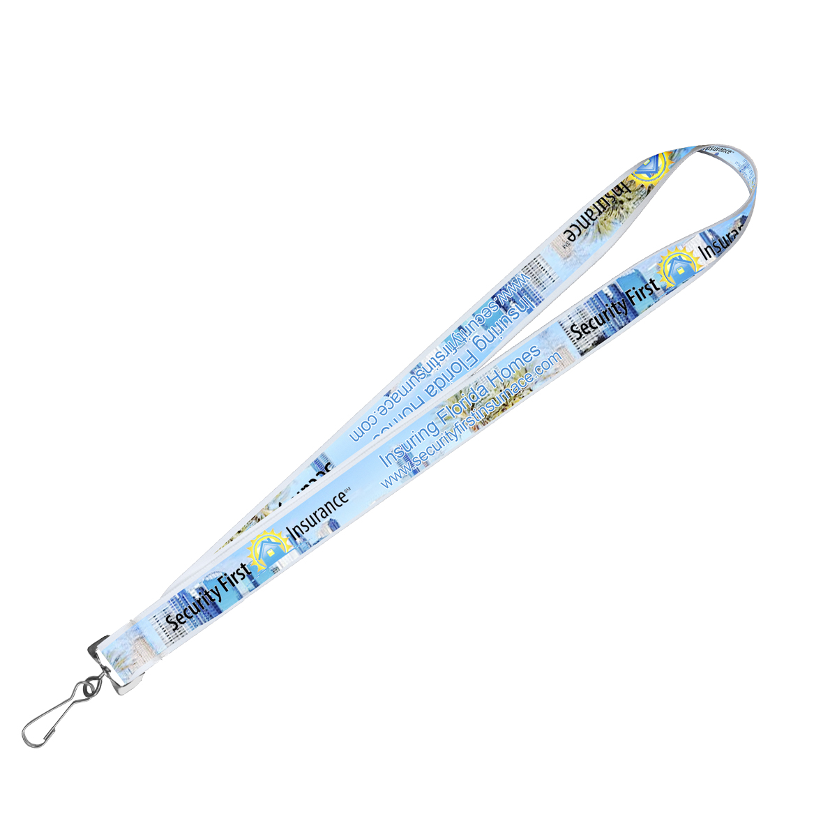"MCGILL" 1” Import Air Ship Super Soft Polyester Multi-Color Sublimation Lanyard