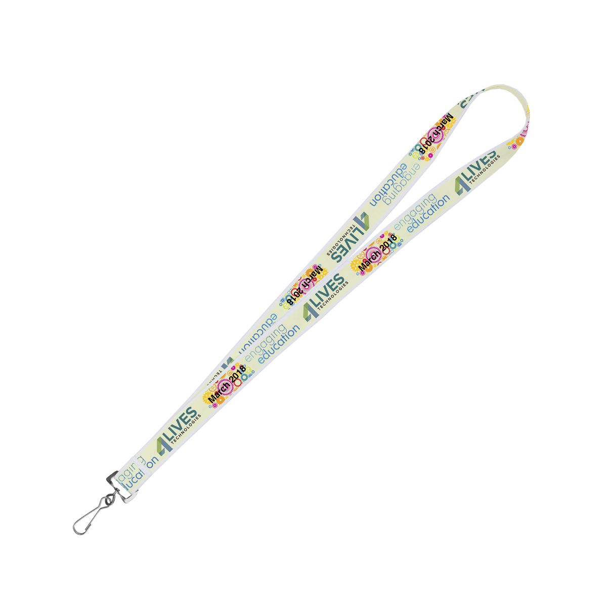 3/4” Super Soft Polyester Multi-Color Sublimation Lanyard (Overseas Production 8-10 Weeks)