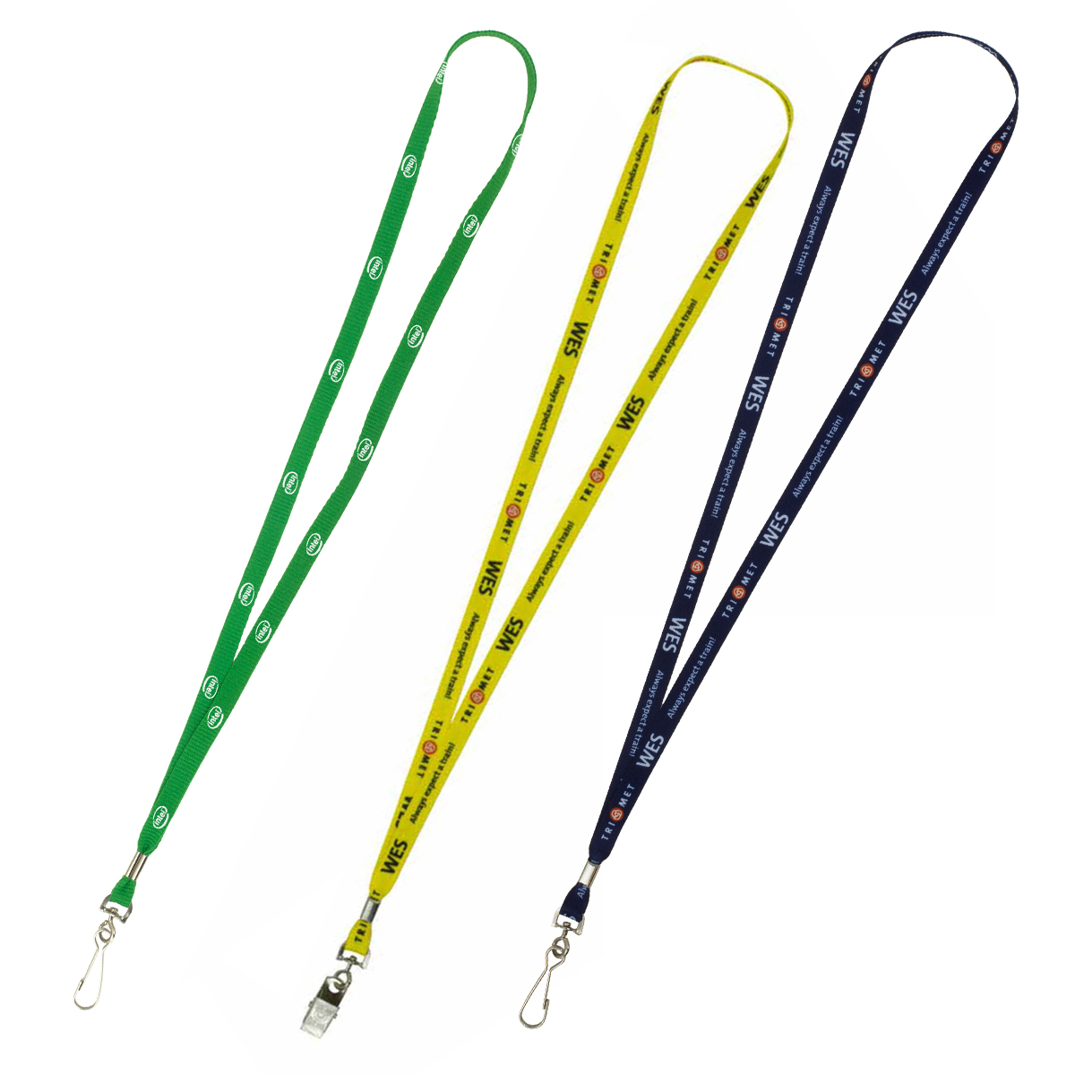 3/8" Textured Polyester Multi-Color Sublimation Lanyard