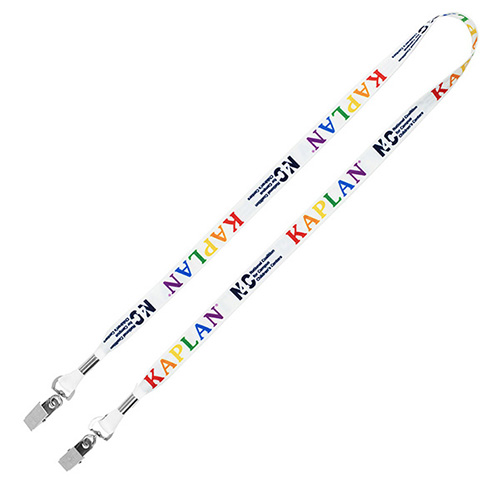 “ROMEO” 5/8” Dual Attachment Soft & Smooth Sublimation Lanyard