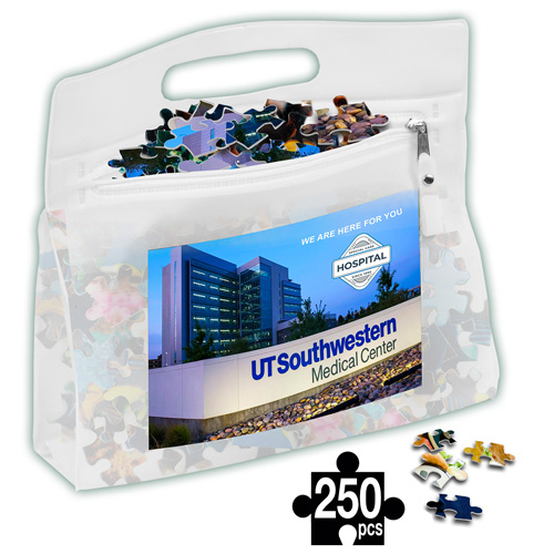 "QUINCY" 250 Piece Full Color Custom Jigsaw Puzzle In Deluxe Vinyl Storage Pack