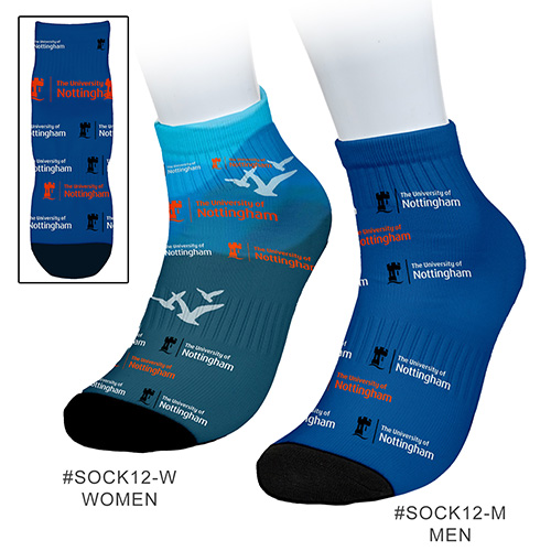 "SPORTY"  Color Sublimation Low-Cut Ankle Socks in Men’s & Women’s Size (SOCK12-M Men / SOCK12-W Women)