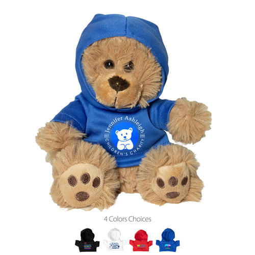 "TED T. BEAR w/HOODIE" 6" Plush Teddy Bear With Hoodie