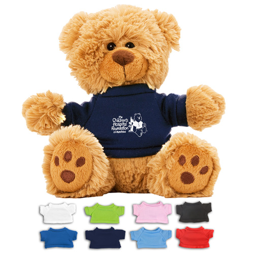 "TED T. BEAR" 6" Plush Teddy Bear With Choice of T-Shirt Color