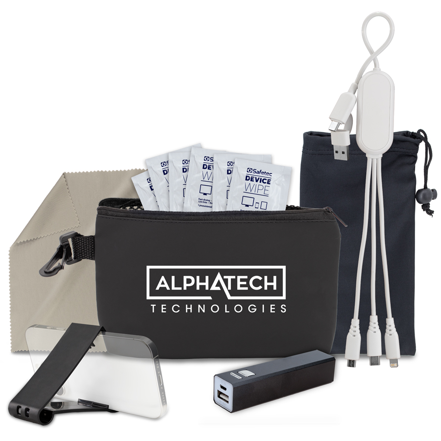 &ldquo;SEDONA&rdquo;  11 pcs Charge &Take Along Kit in Black Mesh Zipper Pouch