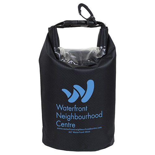 7” W x 11” H “The Navagio” 2.5 Liter Water Resistant Dry Bag With Clear Pocket Window