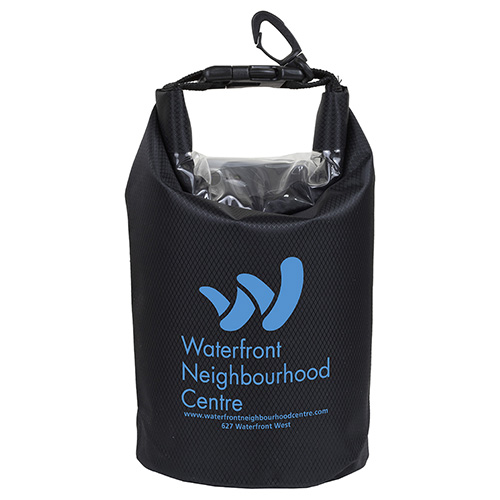 7" W x 11" H "THE NAVAGIO" 2.5 Liter Water Resistant Dry Bag With Clear Pocket Window