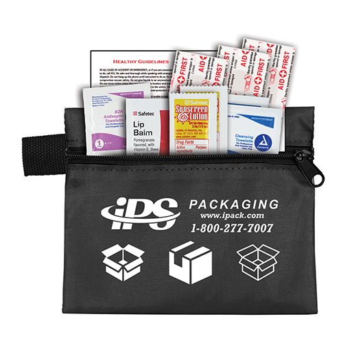 "PARIS 10" 10 Piece Healthy Living Sun Kit Components inserted into Zipper kit