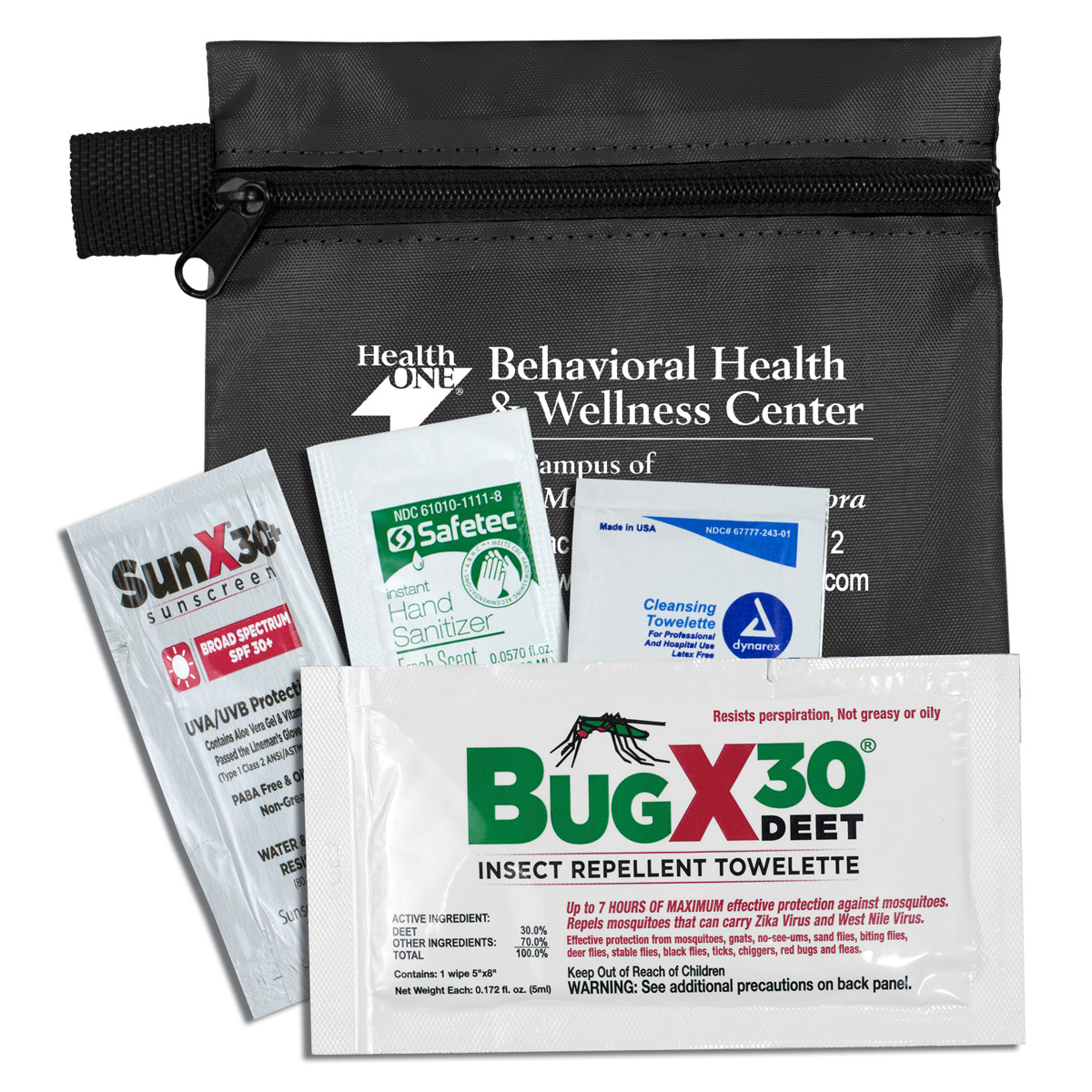 "STAY SAFE KIT 4" Piece Insect Repellent Kit in Zipper Pouch