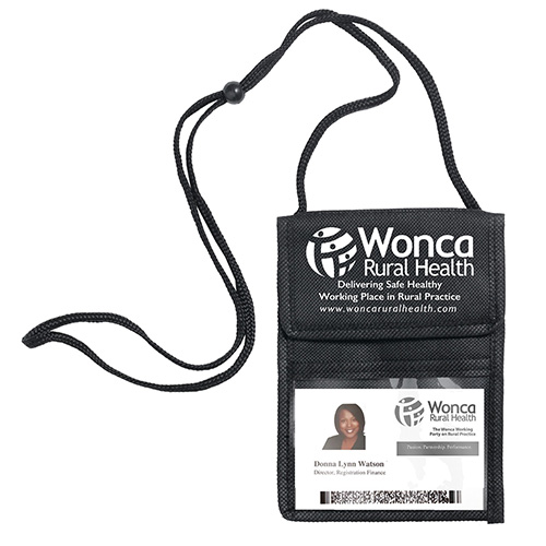 "NETWORKER" Non-Woven Econo 5 Function Tradeshow Badgeholder and Neck Wallet