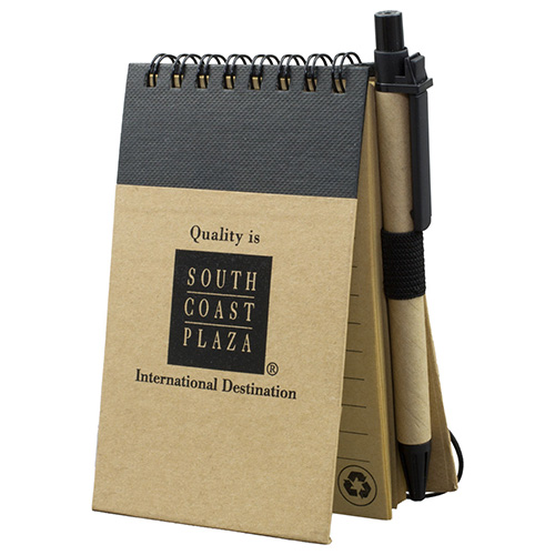 "ARCATA" Eco Inspired Jotter Notepad Notebook with Matching Color Eco Inspired Paper Pen