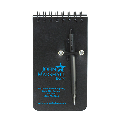 "MONTEREY" Pocket Sized Spiral Jotter Notepad Notebook with Pen