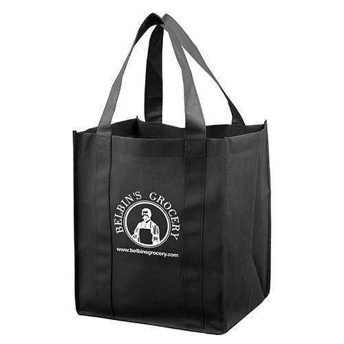 13" W x 15" H -"SUPER MEGA" Grocery Shopping Tote Bag