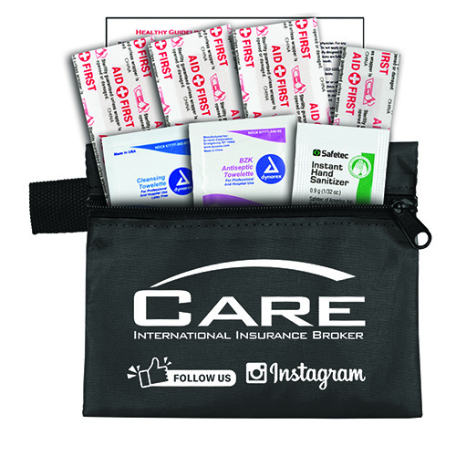 "SAFE HELPER" 8 Piece Hand Sanitizer First Aid Kit in Zipper Pouch
