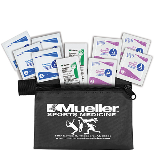 "PALLAS" 10 Piece Antiseptic First Aid Kit in Zipper Pouch